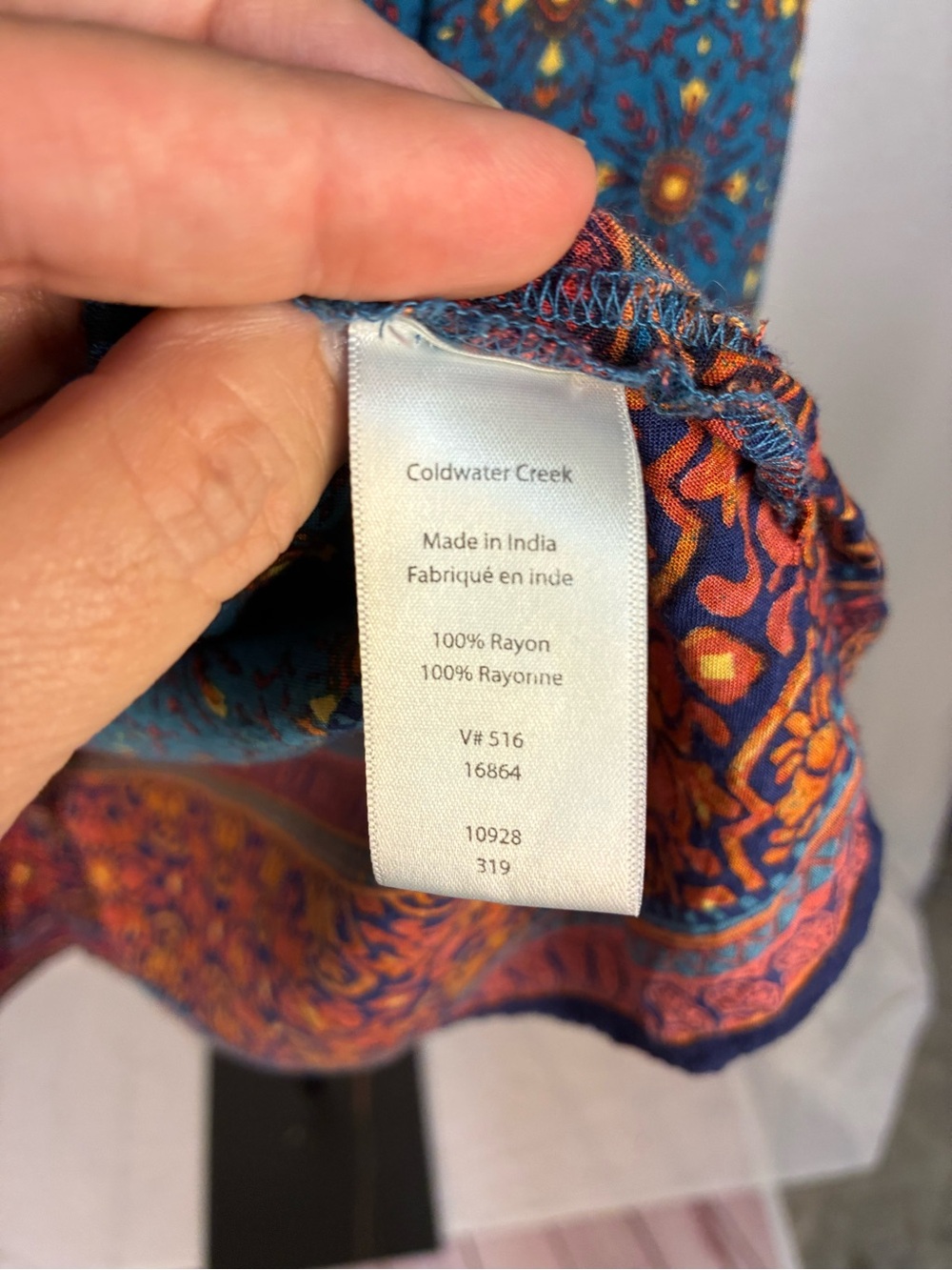 Coldwater Creek Bordering on Medallions Pintuck Button Front Tunic XL - Picture 7 of 9